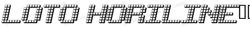 loto horiline字体转换